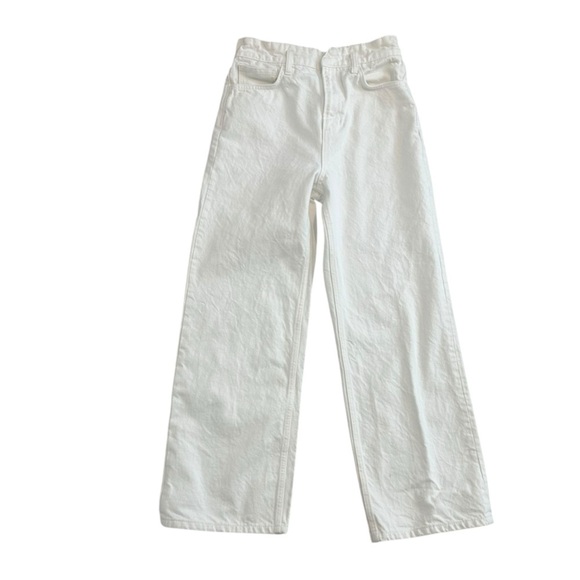Reformation Jeans White Denim Wilder High Rise Wide Leg Cotton Size 28 - Picture 3 of 7